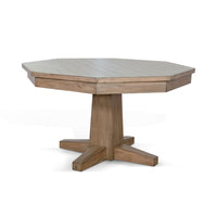 Thumbnail for Octagon Poker Dining Table, Convertible, 8-person, 53'', Dark Tobacco, Alpine Gray or Doe Valley Finish by Sunny Designs