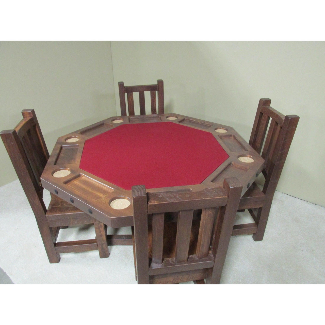 Convertible Poker & Dining Table Barnwood by Viking Log Furniture-AMERICANA-POKER-TABLES