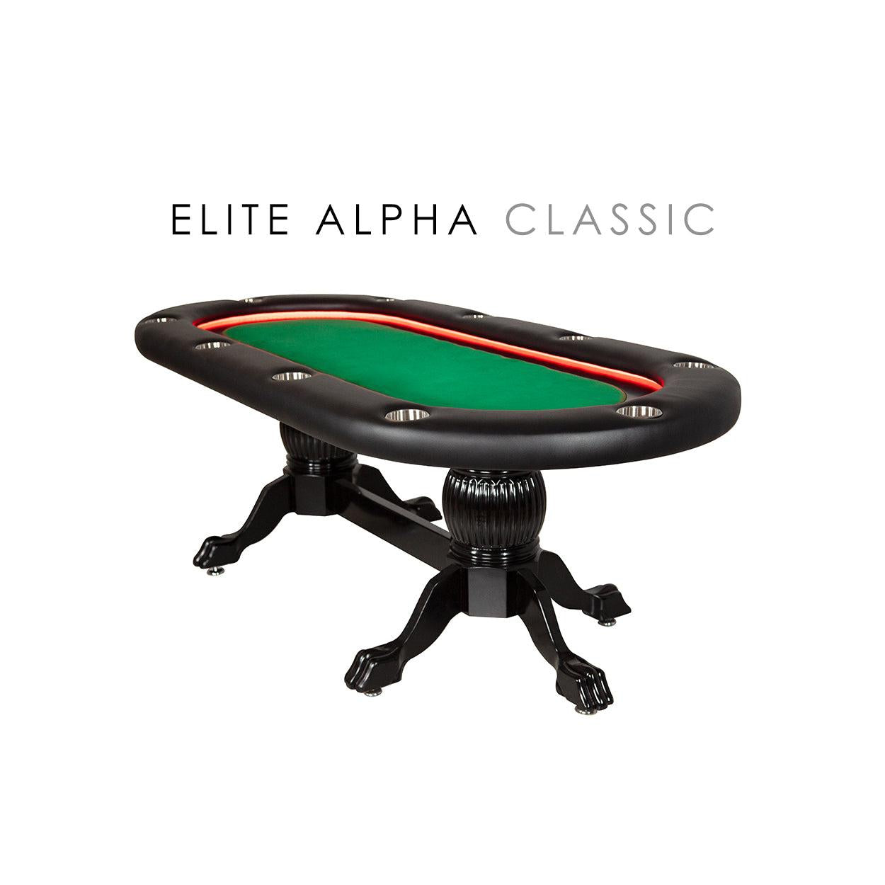 Convertible Poker & Dining Table Elite Alpha (LED)-AMERICANA-POKER-TABLES