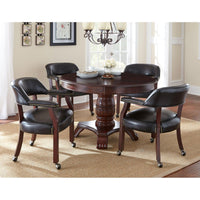 Thumbnail for Convertible Poker Table Set Tournament in Black with matching Chairs-AMERICANA-POKER-TABLES