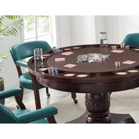 Thumbnail for Round Poker Dining Table, 6-person, 48'', Tournament by Steve Silver