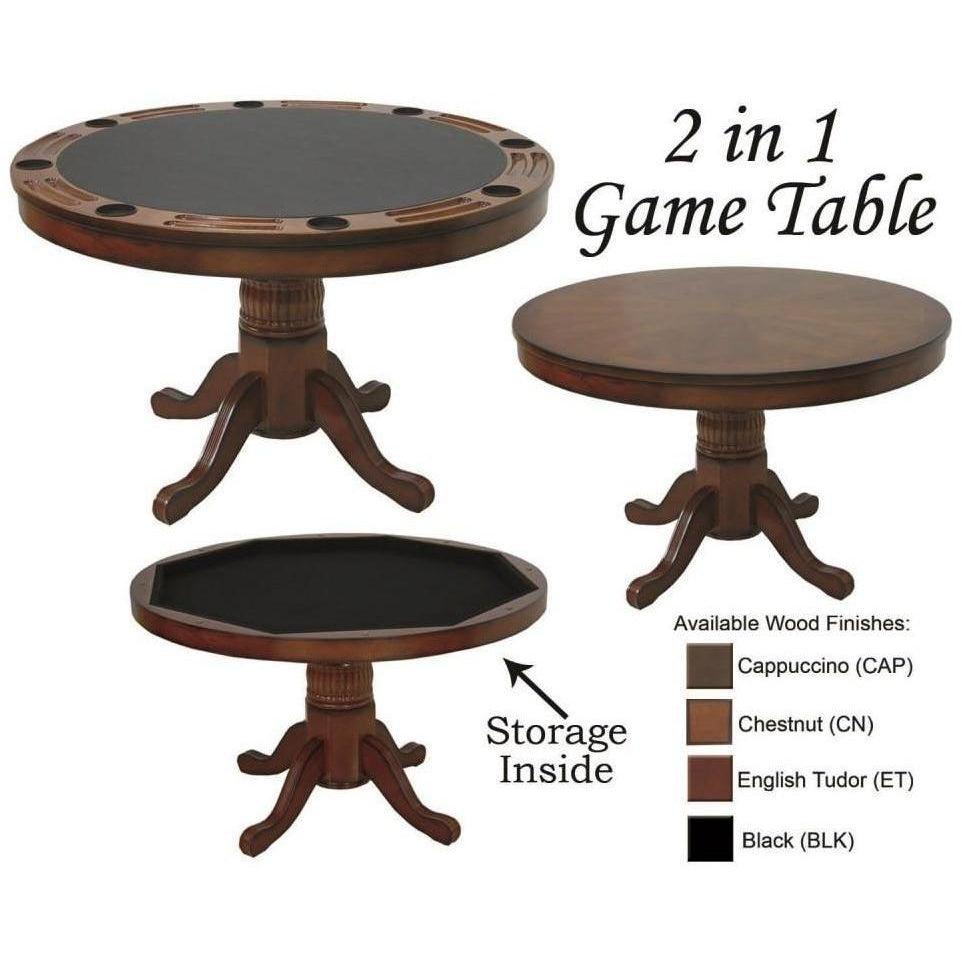 Convertible Round Poker & Dining Table with Convenient Storage, 48'', by RAM Game Room-AMERICANA-POKER-TABLES