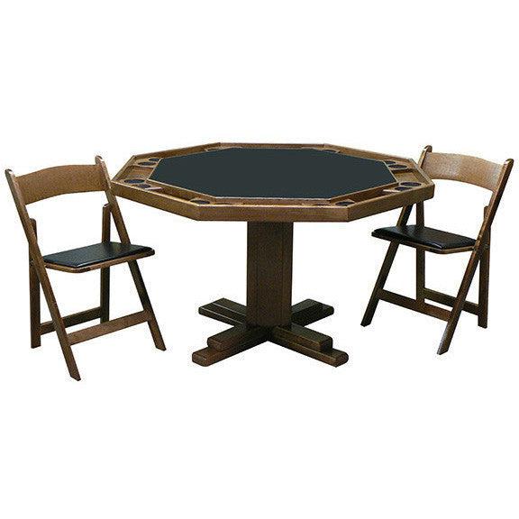Maple Poker Table by Kestell, with Pedestal Base-AMERICANA-POKER-TABLES