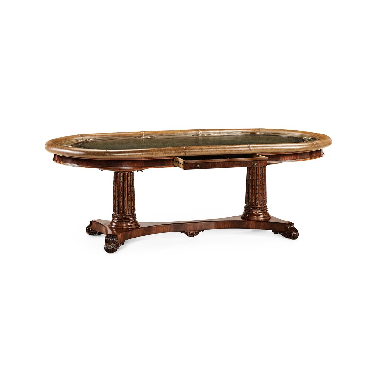 Poker Dining Table Windsor, Oval, 10-Person, 94", Mahogany