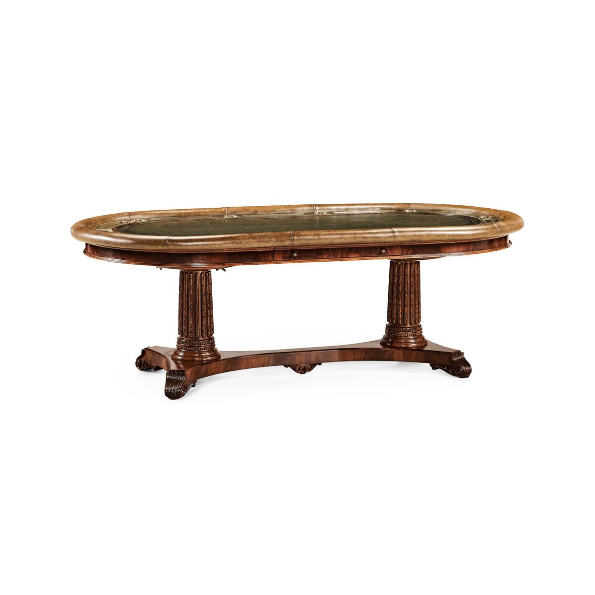 Poker Dining Table Windsor, Oval, 10-Person, 94", Mahogany