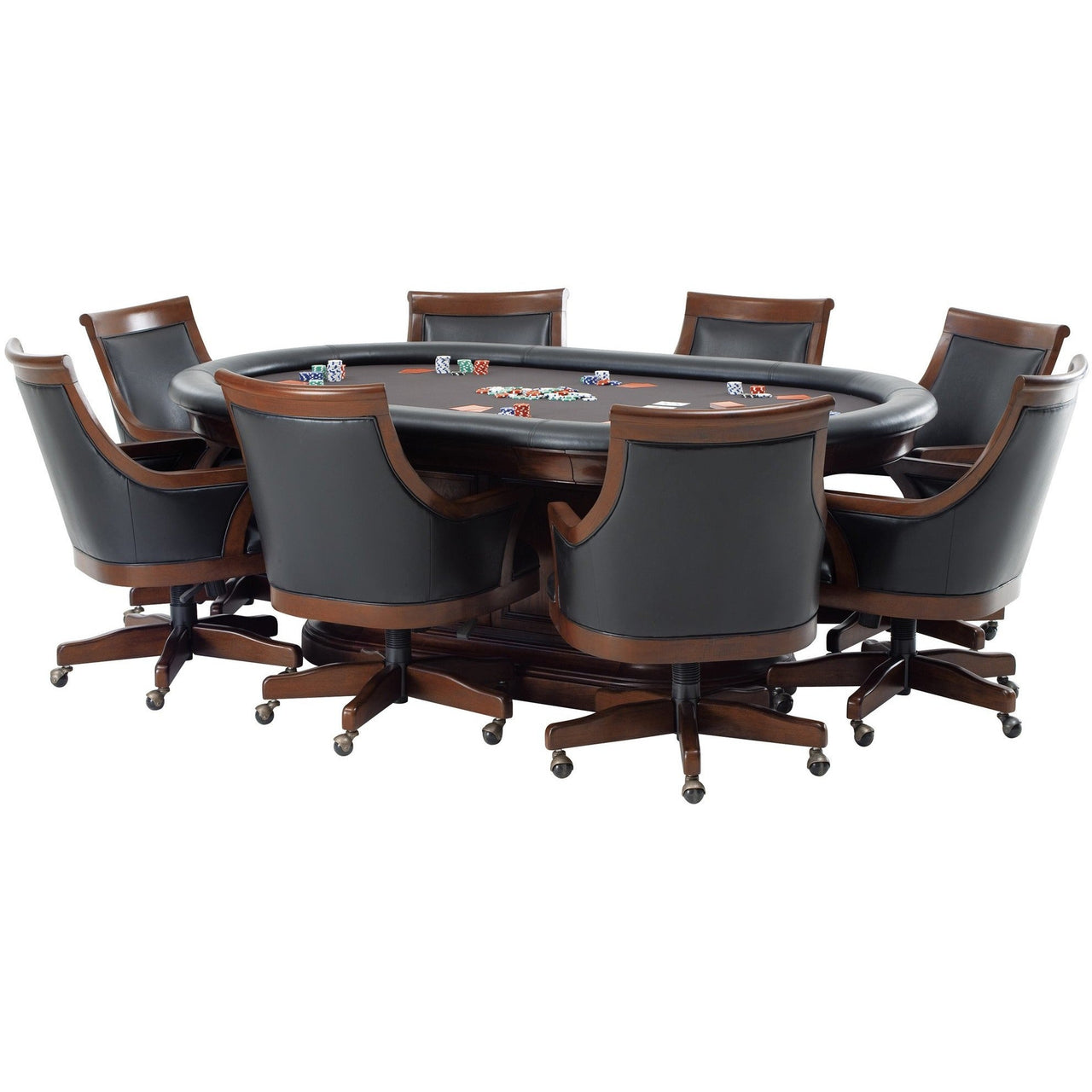 Set of Six (6) or Eight (8) Bonavista Cushioned Chairs by Howard Miller-AMERICANA-POKER-TABLES