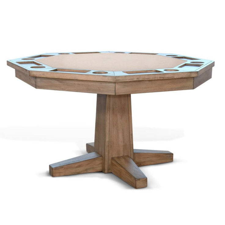 Poker Dining Table Sahara, Octagonal, 54", 8-Person, Light Brown