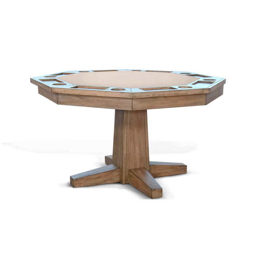 Poker Dining Table Sahara, Octagonal, 54", 8-Person, Light Brown