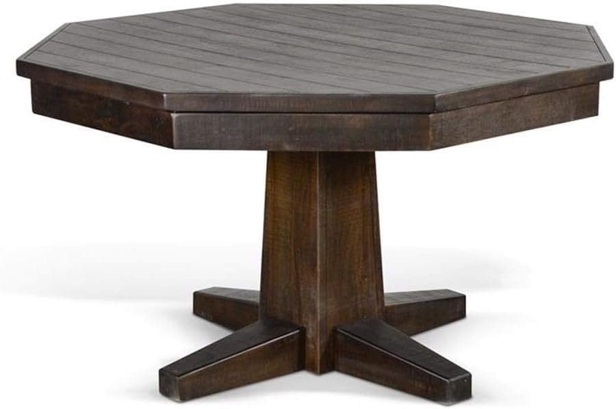 Poker Dining Table Sahara, Octagonal, 54", 8-Person, Brown