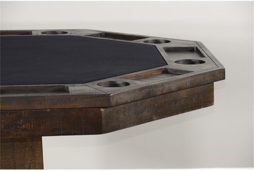 Poker Dining Table Sahara, Octagonal, 54", 8-Person, Brown