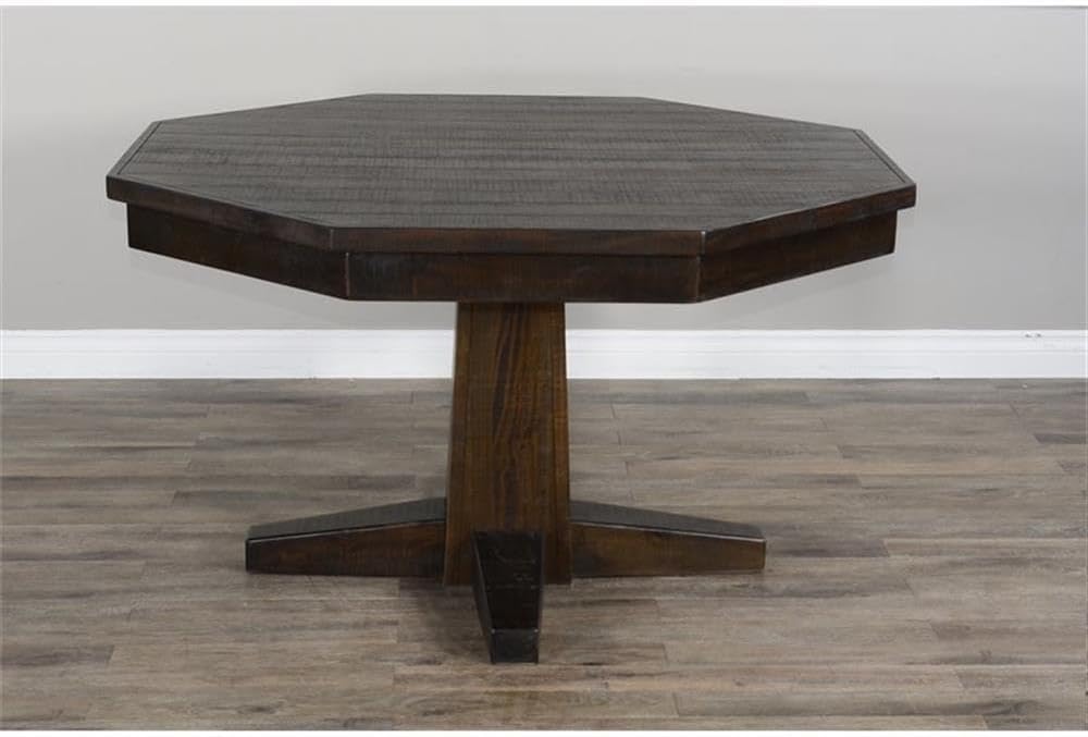 Poker Dining Table Sahara, Octagonal, 54", 8-Person, Brown