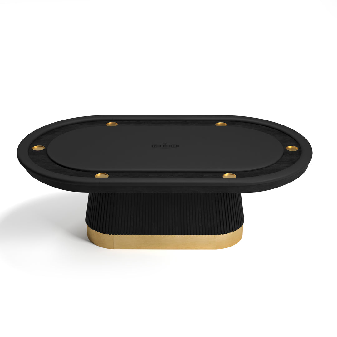 Poker Dining Table Elite Turn, Oval, 84", 6-Person, Black