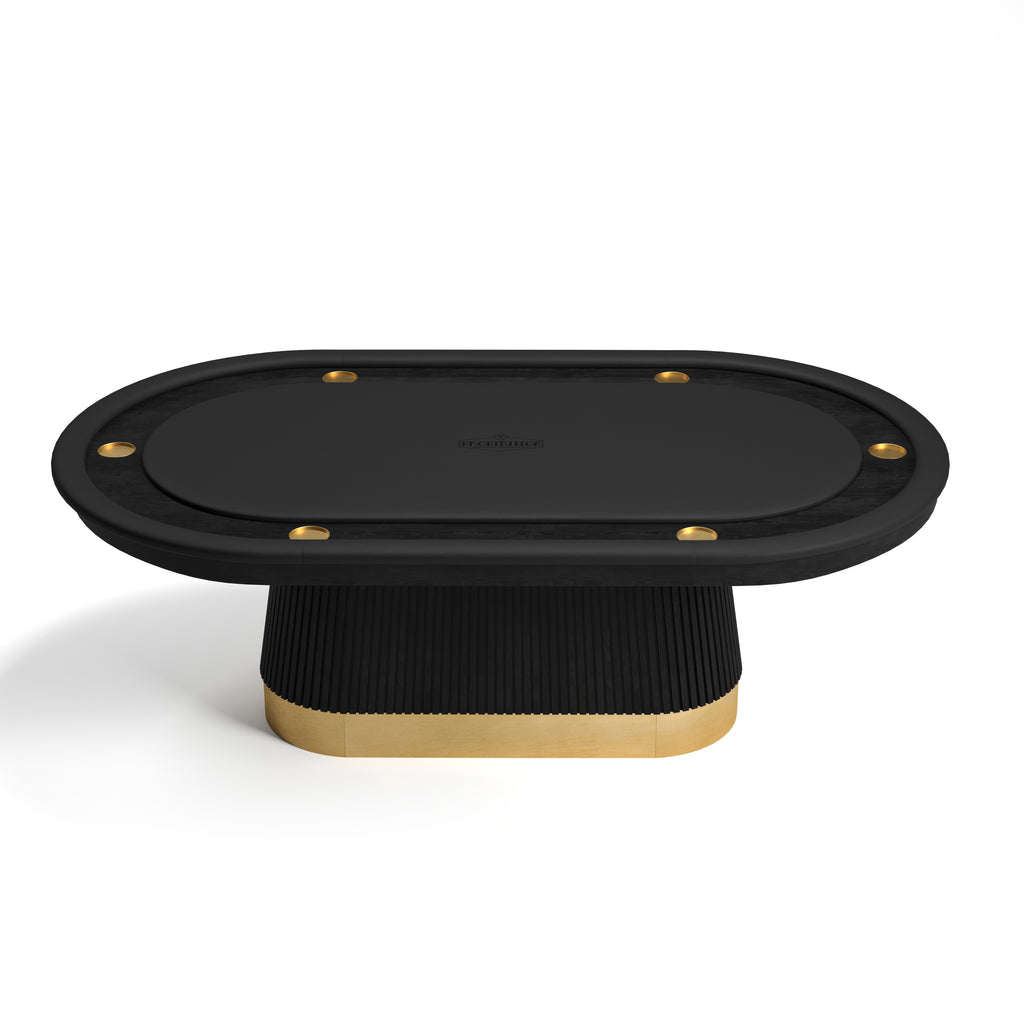 Poker Dining Table Elite Turn, Oval, 84", 6-Person, Black