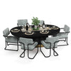 Poker Dining Table Elite Turn, Oval, 84", 6-Person, Black