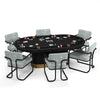 Poker Dining Table Elite Turn, Oval, 84", 6-Person, Black