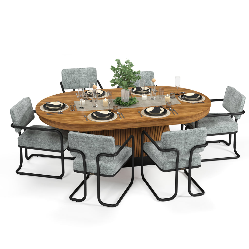 Poker Dining Table Elite Turn, Oval, 84", 6-Person, Walnut