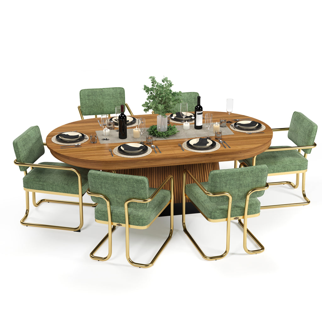 Poker Dining Table Elite Turn, Oval, 84", 6-Person, Walnut
