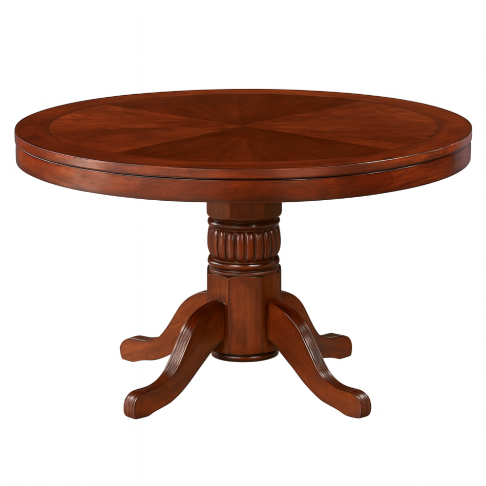 Poker Dining Table Valetta, Round, 8-person, 48" - English Tudor