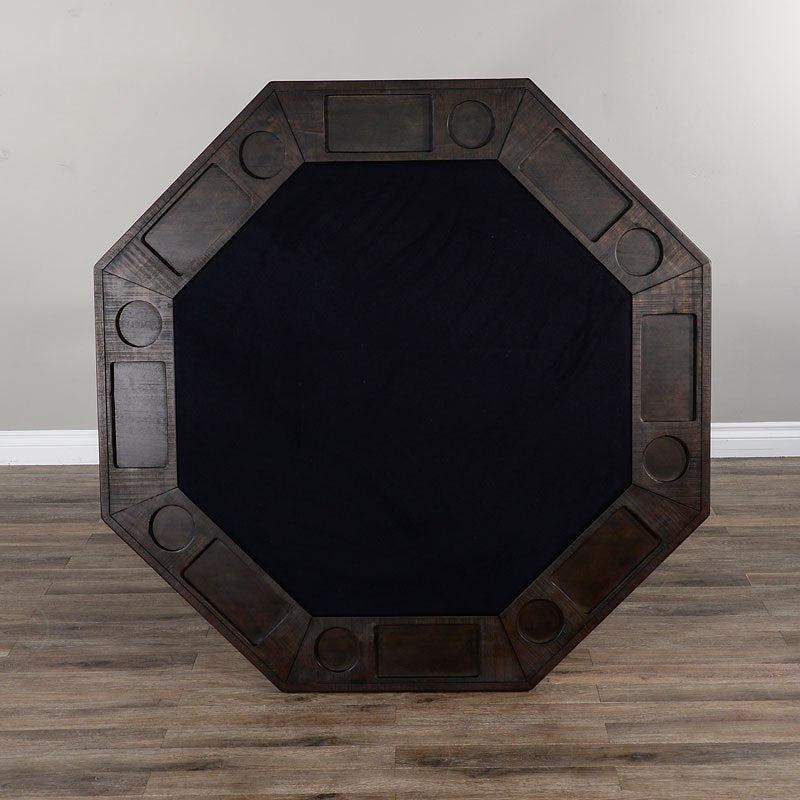 Poker Dining Table Sahara, Octagonal, 54", 8-Person, Brown