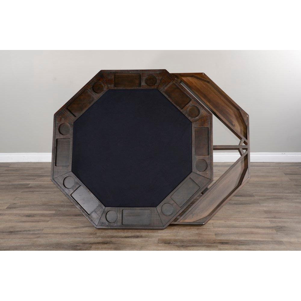 Poker Dining Table Sahara, Octagonal, 54", 8-Person, Brown