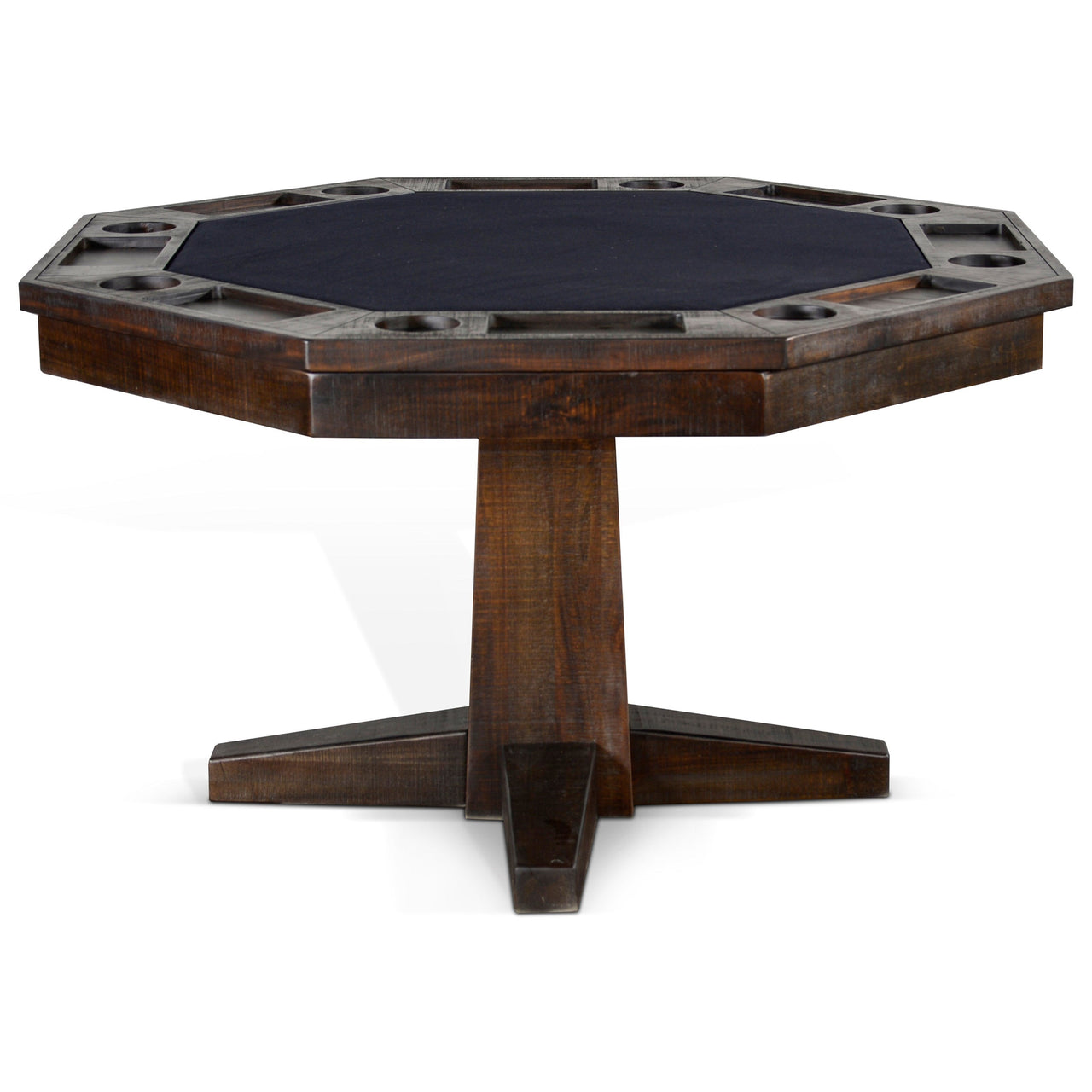 Convertible Poker & Dining Table Dark Tobacco Leaf by Sunny Designs-AMERICANA-POKER-TABLES