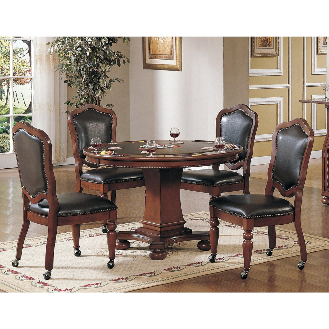 Convertible Poker & Dining Table Set Bellagio With matching chairs-AMERICANA-POKER-TABLES