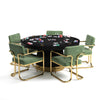 Poker Dining Table Regent, Round, 60", 6-Person, Black