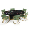 Poker Dining Table Elite Turn, Oval, 84", 6-Person, Black