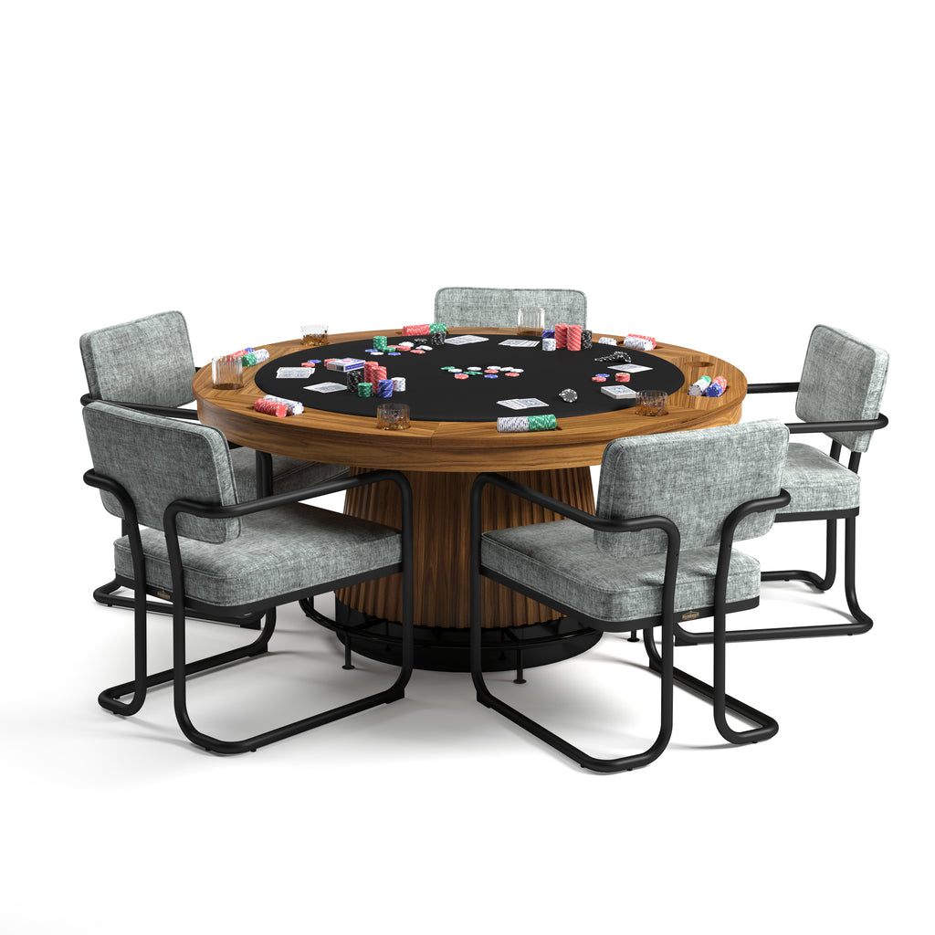 Poker Dining Table Regent, Round, 60", 6-Person, Walnut