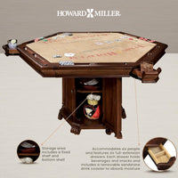 Thumbnail for Octagon Poker Dining Table with Chairs, 6-person, 54'', Niagara by Howard Miller