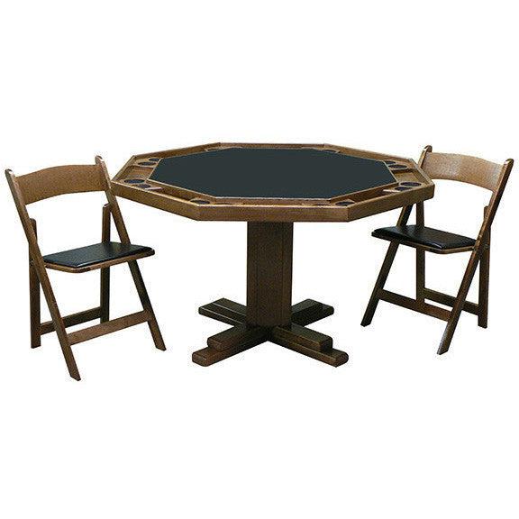 Octagonal Poker Table, 8-person, Maple, Pedestal Base, by Kestell