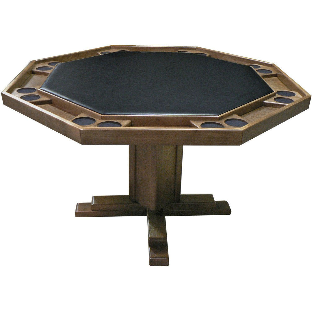 Octagonal Poker Table, 8-person, Maple, Pedestal Base, by Kestell