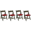 Poker Chair Set of 4 or 6 Oak Kestell Folding Chairs