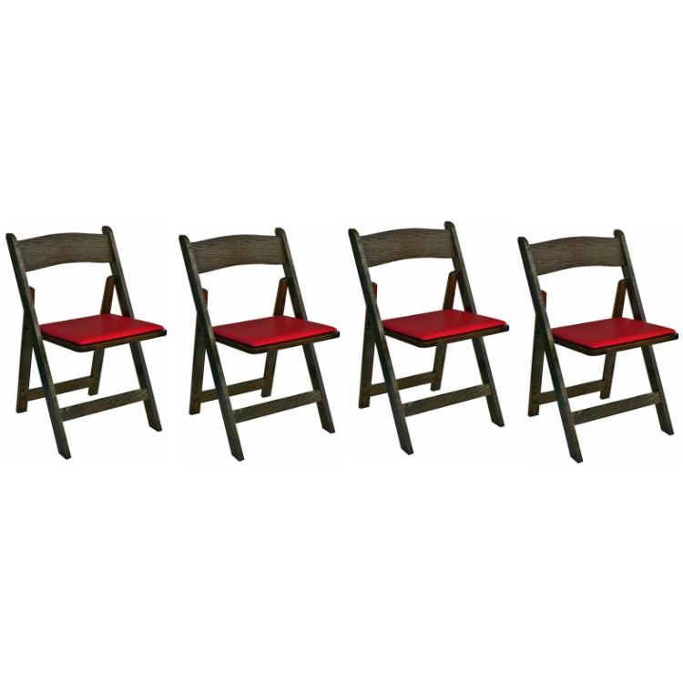Poker Chair Set of 4 or 6 Oak Kestell Folding Chairs