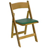 Poker Chair Set of 4 or 6 Oak Kestell Folding Chairs