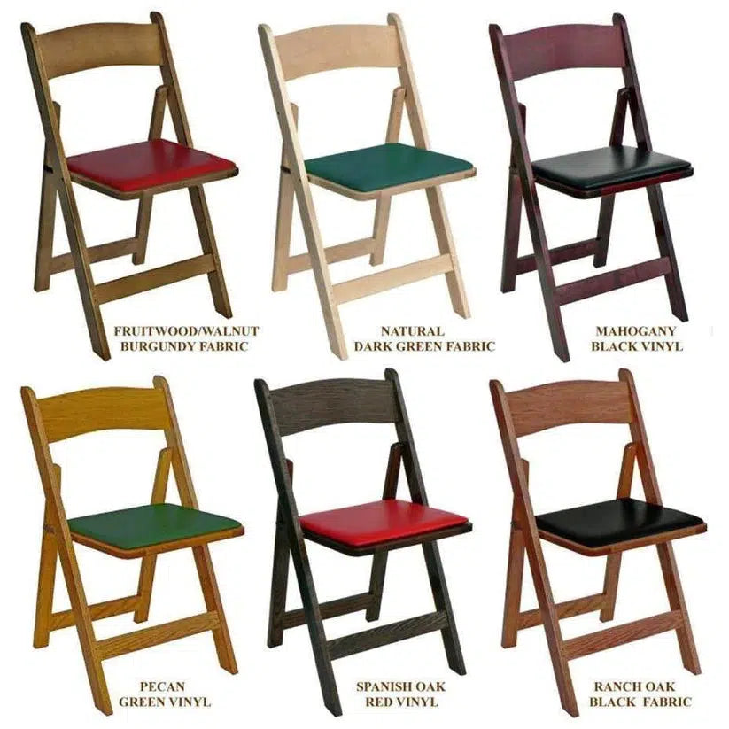 Poker Chair Set of 4 or 6 Oak Kestell Folding Chairs