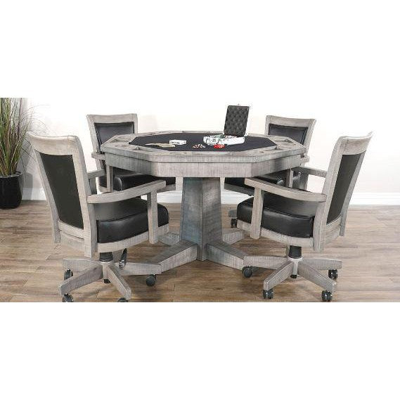 Poker Dining Table Sahara, Octagonal, 54", 8-Person, Gray