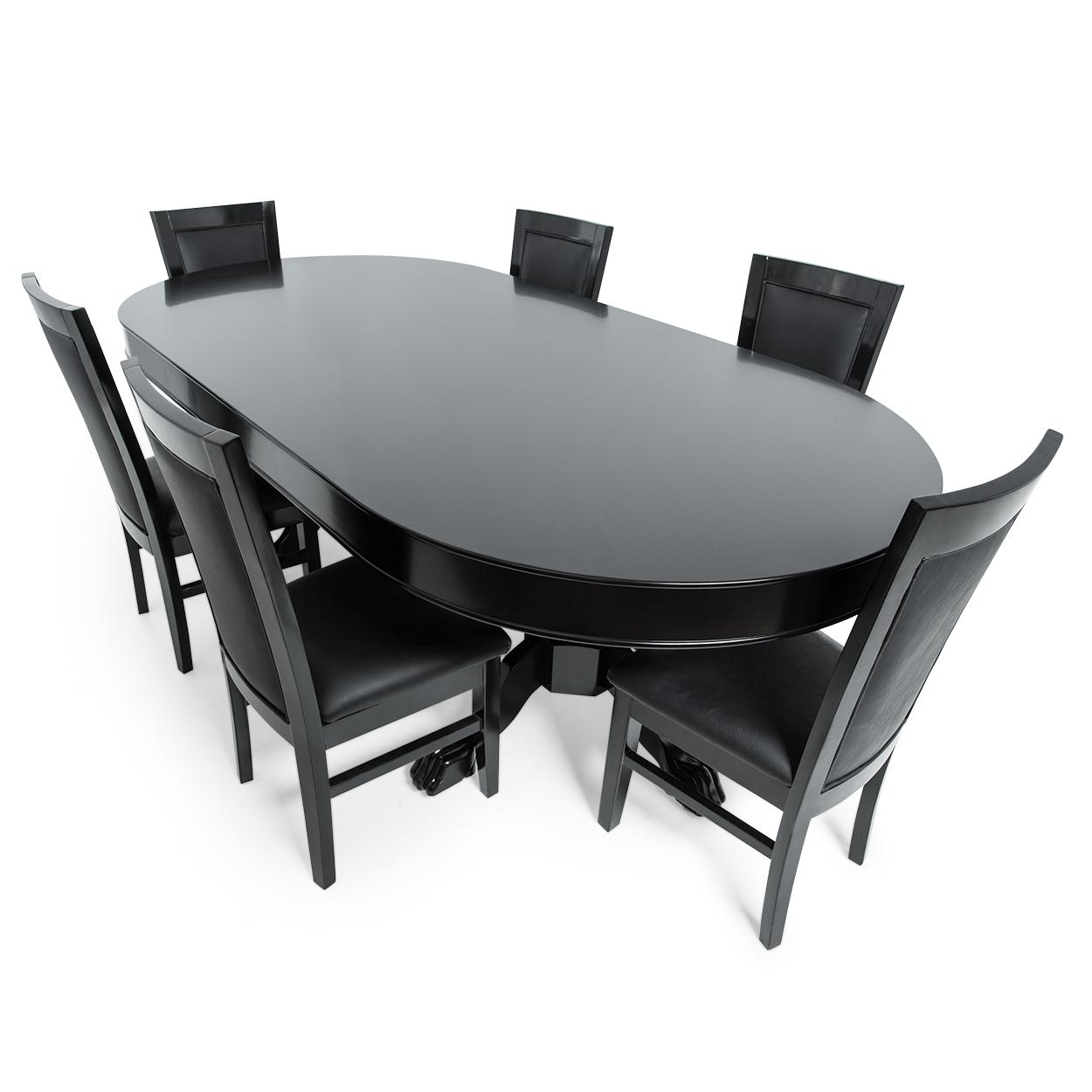 Poker & Dining Table Set Elite Alpha (LED)-AMERICANA-POKER-TABLES