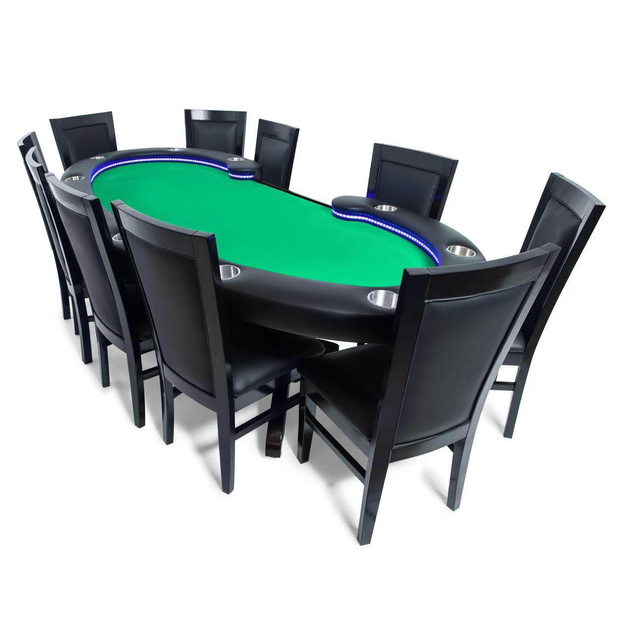Poker Table Set With LED Lights – The Lumen HD Classic by BBO
