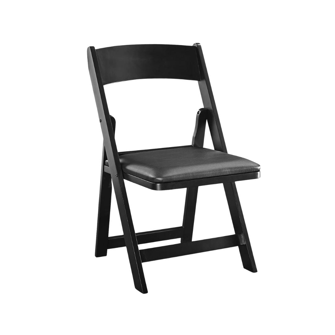 Poker Chair Set of 4 or 6 Folding Chairs - Black