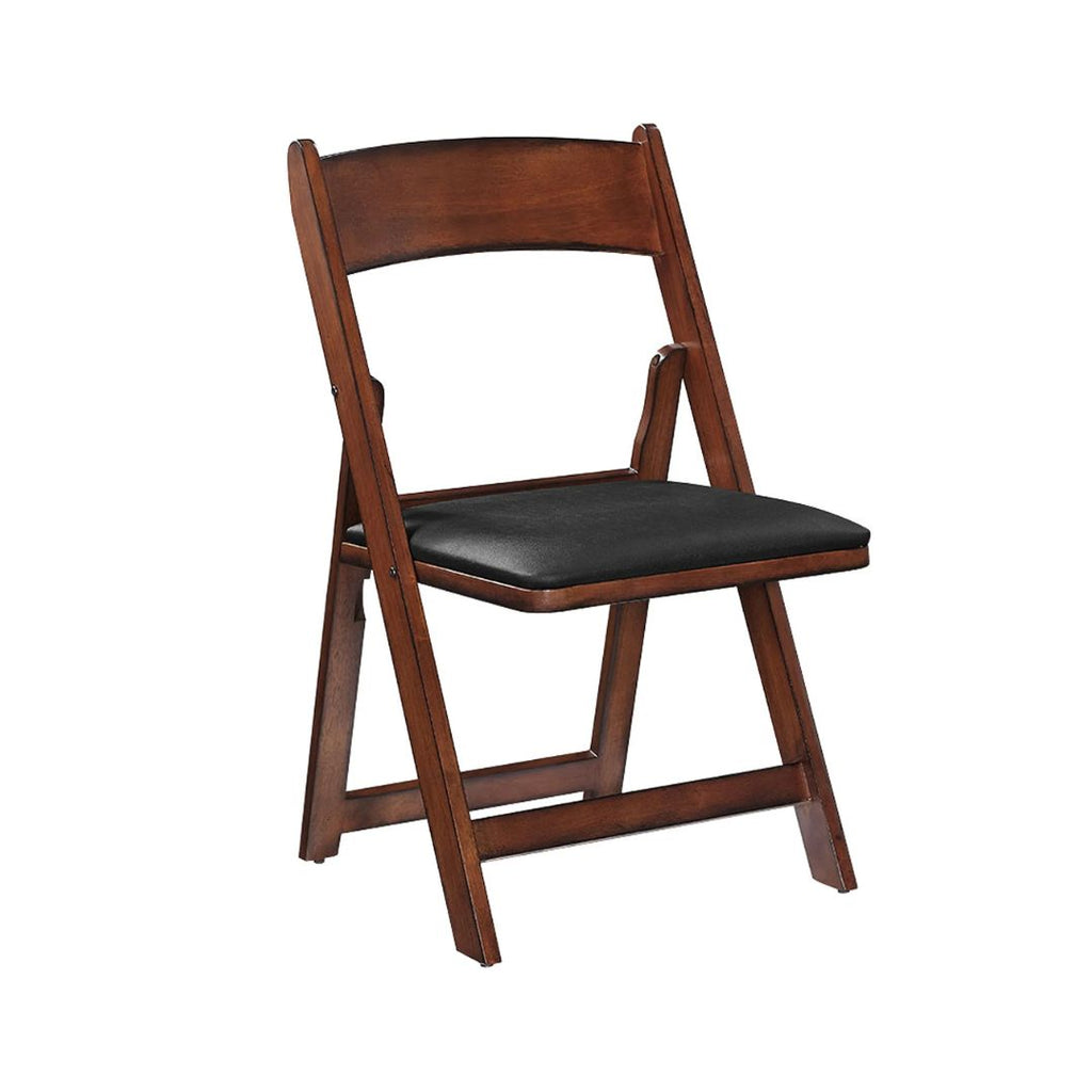 Poker Chair Set of 4 or 6 Folding Chairs - Chestnut Finish