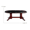 Poker Dining Table Atlantis, Oval, 10-Person - Chestnut