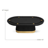 Poker Dining Table Elite Turn, Oval, 84", 6-Person, Black