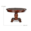 Poker Dining Table Mirage, Round, 52'', 6-person
