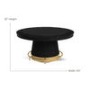 Poker Dining Table Regent, Round, 60", 6-Person, Black