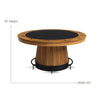 Poker Dining Table Regent, Round, 60", 6-Person, Walnut