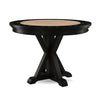 Poker Dining Table Rider, Round, 6-person, 48'', Black
