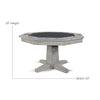 Poker Dining Table Sahara, Octagonal, 54", 8-Person, Gray