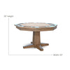 Poker Dining Table Sahara, Octagonal, 54", 8-Person, Light Brown