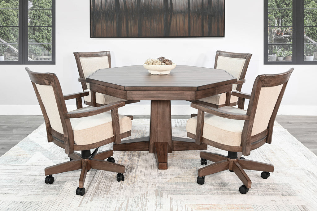 Poker Dining Table Sahara, Octagonal, 54", 8-Person, Light Brown